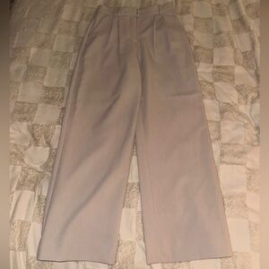 Abercrombie Sloane tan wide leg pants in short length